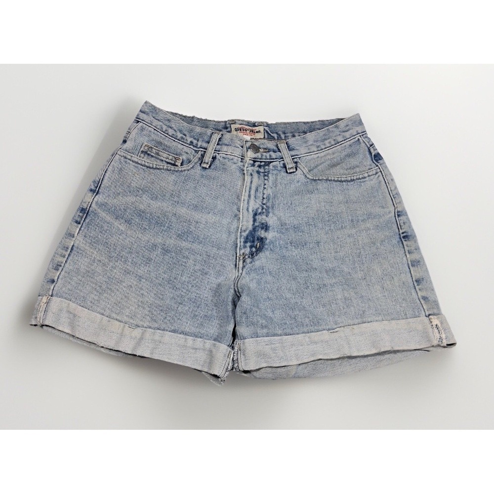 Vintage Guess Jeans Shorts Womens 29 Light Blue Denim Jean Made In USA